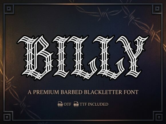 Billy: A Premium Blackletter Typeface for Bold Editorial Design