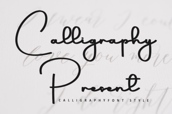 Calligraphy Present Typeface for Elegant Brand Identity