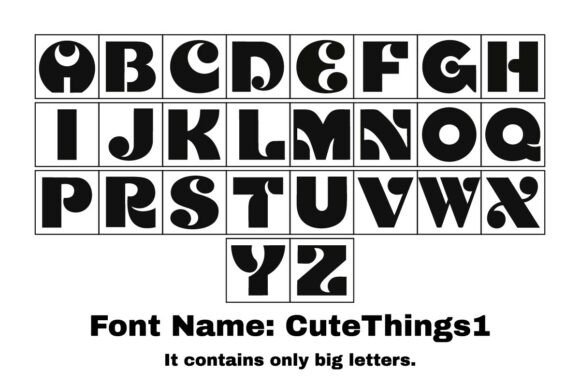 Cutethings1: A Retro Whimsical Display Font for Editorial Design