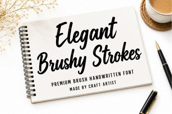 Elegant Brushy Strokes: A Modern Handwritten Typeface for Editorial Design
