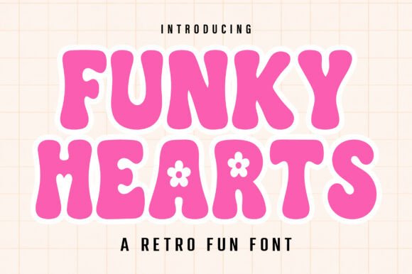 Funky Hearts: A Bold Display Font for Playful Craft Designs