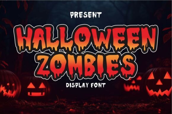 Halloween Zombies Display Font for Spooky Branding