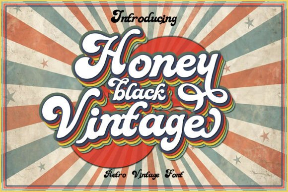 Honey Black Vintage Typeface for Bold Brand Identity