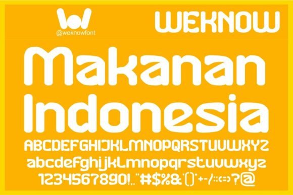 Makanan Indonesia Typeface for Futuristic Brand Identity