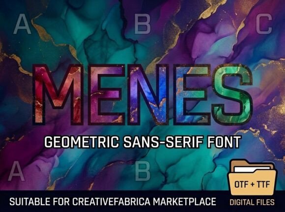 Menes: The Decorative Display Font for Bold Brand Identity