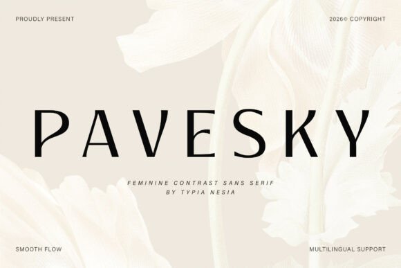 Pavesky: A Luxury Elegant Beauty Sans Serif Typeface for Modern Makers