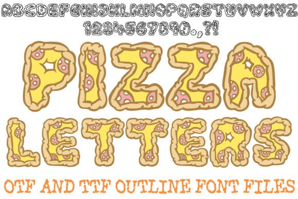Pizza Letters: A Playful Display Font for Food Branding