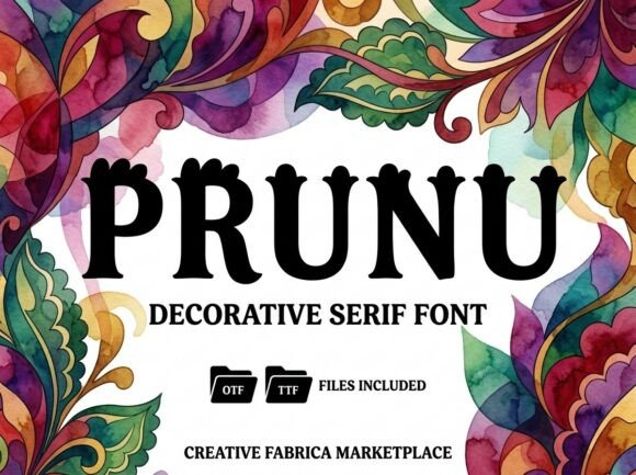 Prunu: A Whimsical Display Serif for Digital Branding