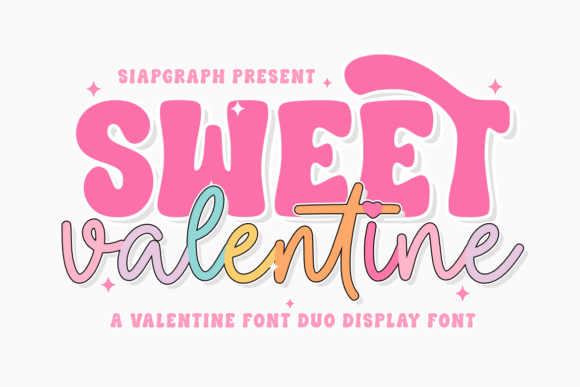 Sweet Valentine Duo: A Playful Display Font for Engaging Campaigns