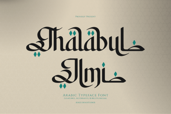 Thalabul Ilmi: A Premium Faux-Arabic Display Font for Digital Branding