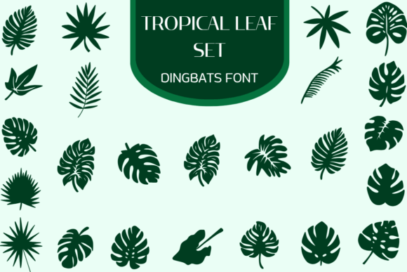 Tropical Leaf Set: A Dingbats Font for Lush Botanical Branding