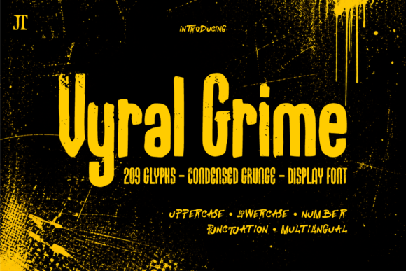 Vyral Grime: The Bold Display Font for Edgy Craft Brands
